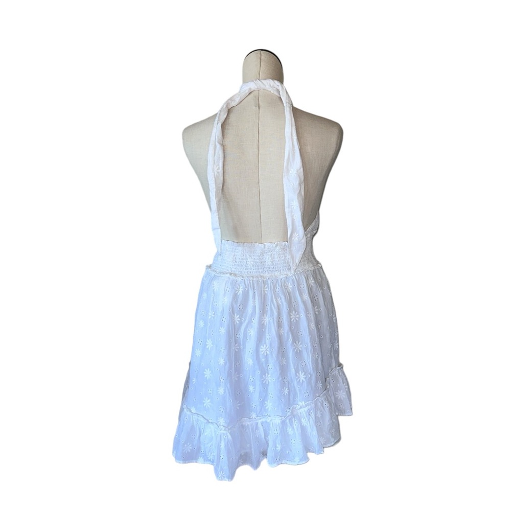 NWOT Aerie white eyelet dress crossover or halter 2 in one dress - Picture 8 of 8